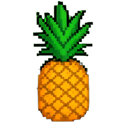 Ananás — sprite pixel art 256×256