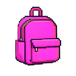 Pink Backpack — 256×256 pixel art sprite