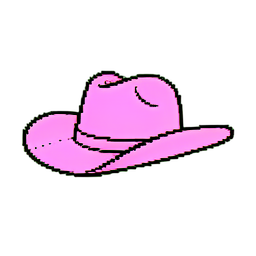 Pink Cowboy Hat — 256×256 pixel art sprite