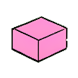 Rosa Radierblock — 256×256 Pixel-Art-Sprite