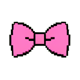 Laço de Cabelo Rosa — sprite pixel art 256×256