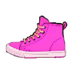 Pink High Tops — 256×256 pixel art sprite