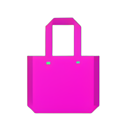 ピンクのトート — 256×256 ピクセルアートスプライト