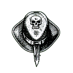 Pirate Captain (1-Bit) - 256x256 pixel art sprite