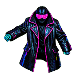 Pirate Captain (Cyberpunk) - 256x256 pixel art sprite