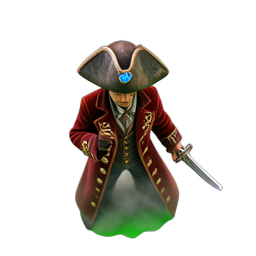 Pirate Captain (HD-2D) - 256x256 pixel art sprite