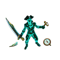 Capitán Pirata (VFX) — sprite pixel art 256×256