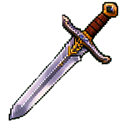 Pirate Cutlass — 256×256 pixel art sprite