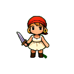 Pirate Girl (16-Bit) — 256×256 pixel art sprite