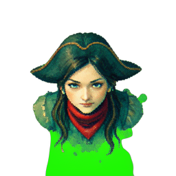 Pirate Girl (Atmospheric) - 256x256 pixel art sprite