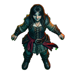 Pirate Girl (Cinematic) - 256x256 pixel art sprite