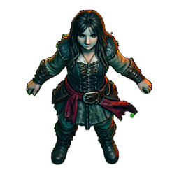 Pirate Girl (Cinematic) — 256×256 pixel art sprite