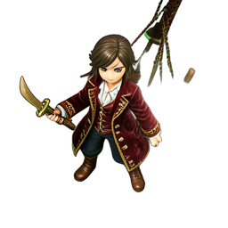 Pirate Girl (HD-2D) - 256x256 pixel art sprite