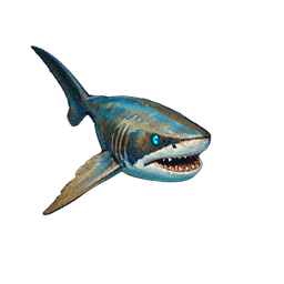 Pirate Shark (Atmospheric) - 256x256 pixel art sprite