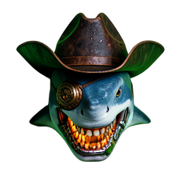 Pirate Shark (Cinematic) - 256x256 pixel art sprite