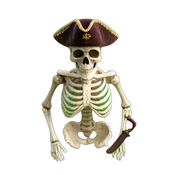 Pirate Skeleton (HD-2D) - 256x256 pixel art sprite