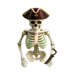 Pirate Skeleton (HD-2D) — 256×256 pixel art sprite