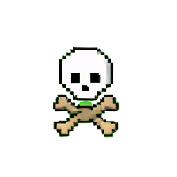 Pirate Skeleton (Low-Res) - 256x256 pixel art sprite