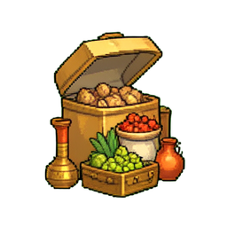 Sac de pistache ouvert — sprite pixel art 256×256