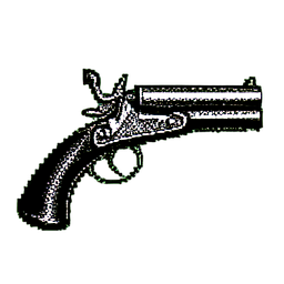 Pistol (1-Bit) - 256x256 pixel art sprite