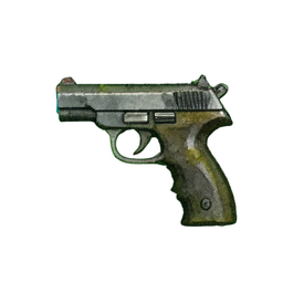 Pistola (Atmospheric) — sprite pixel art 256×256