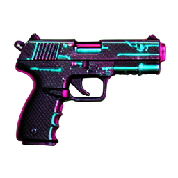 Pistola (Cyberpunk) — sprite pixel art 256×256