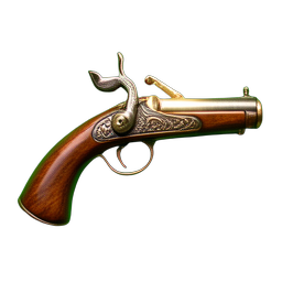 Pistol (HD-2D) - 256x256 pixel art sprite