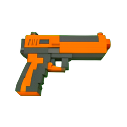 Pistol (Voxel) - 256x256 pixel art sprite