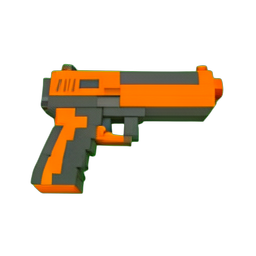Pistol (Voxel) — 256×256 pixel art sprite
