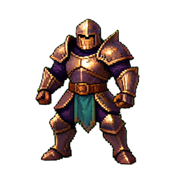 Combattant du puits — sprite pixel art 256×256