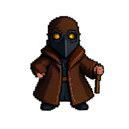 Plague Doctor (16-Bit) - 256x256 pixel art sprite
