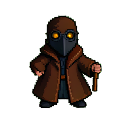 Médecin de la Peste (16-bit) — sprite pixel art 256×256