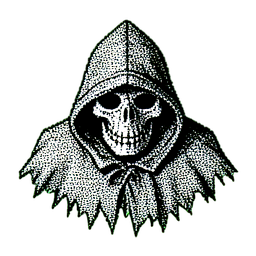 Plague Doctor (1-Bit) - 256x256 pixel art sprite