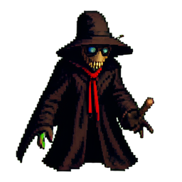 Pestdoktor — 256×256 Pixel-Art-Sprite