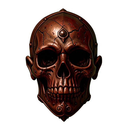 Máscara de la peste de latón — sprite pixel art 512×512
