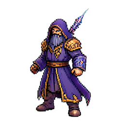 Mage de la peste — sprite pixel art 256×256