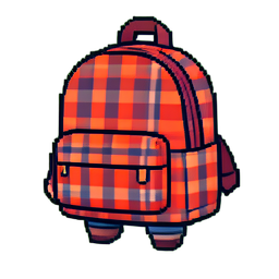 Gefleckter Rucksack — 256×256 Pixel-Art-Sprite