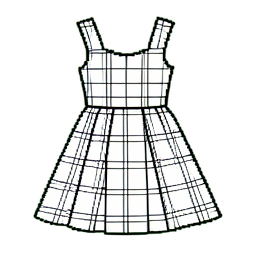 Gingham Sommerkleid — 256×256 Pixel-Art-Sprite