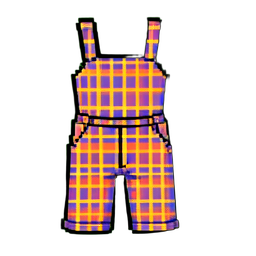 Plaid Jumpsuit — 256×256 pixel art sprite