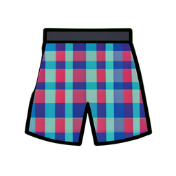 チェックのショートパンツ — 256×256 ピクセルアートスプライト