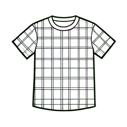 チェックのTシャツ — 256×256 ピクセルアートスプライト