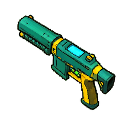 Plasma-Gewehr (16-Bit) — 256×256 Pixel-Art-Sprite