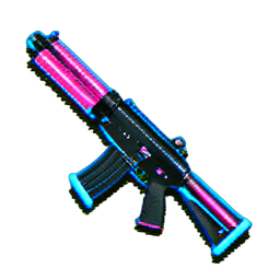 Fusil Plasma (Cyberpunk) — sprite pixel art 256×256