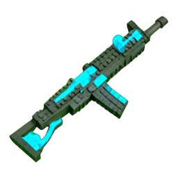 Plasma-Gewehr (Voxel) — 256×256 Pixel-Art-Sprite