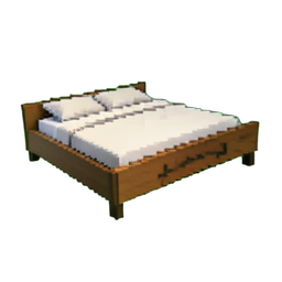 Estrutura de cama de plataforma — sprite pixel art 256×256