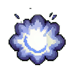 Giftwolke-Symbol — 256×256 Pixel-Art-Sprite