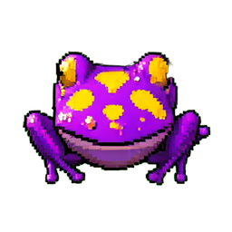Rã venenosa (16-bit) — sprite pixel art 256×256