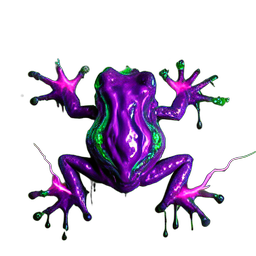 Rana venenosa (VFX) — sprite pixel art 256×256