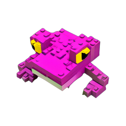 Poison Frog (Voxel) - 256x256 pixel art sprite