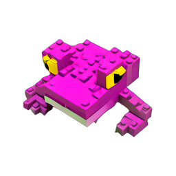 Grenouille de poison (Voxel) — sprite pixel art 256×256